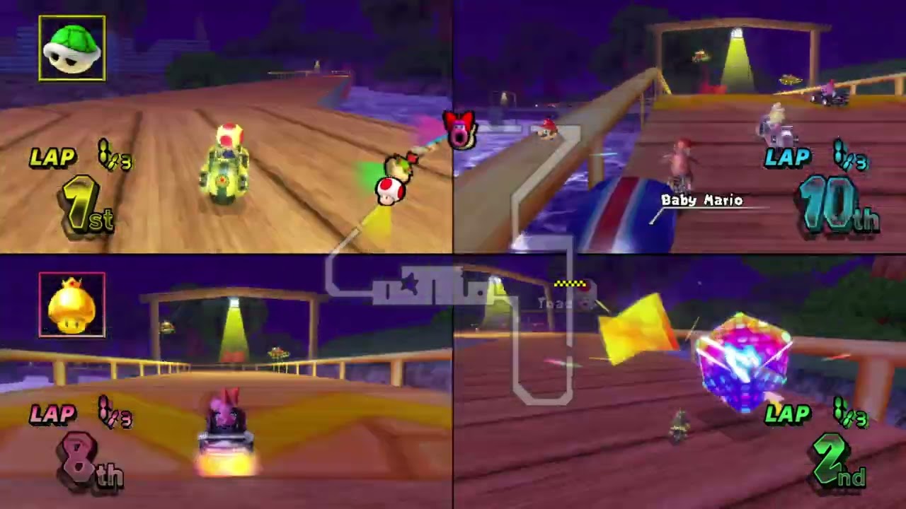Mario Kart Wii Custom Tracks (Wiimms) ✦ 4 Players #725 (3 Tracks) 150cc