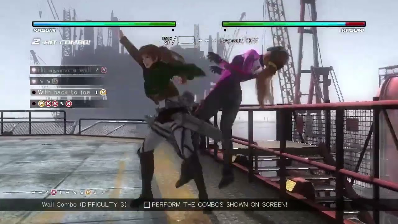 DEAD OR ALIVE 5 Last Round Kasumi Combo Challenge