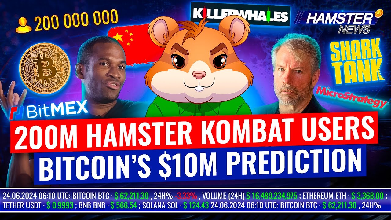 🎉Hamster Kombat достигает 200 миллионов пользователей! Будущее Биткоина, Убийцы Китов | Hamster News