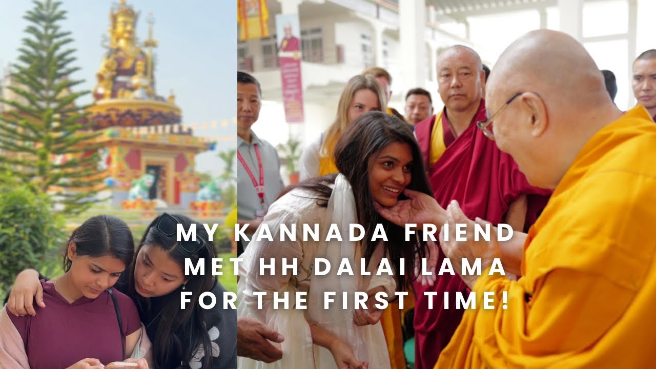 My Kannada friend met HH Dalai Lama for the first time! 😇 | Blessed | Tibetan vlog