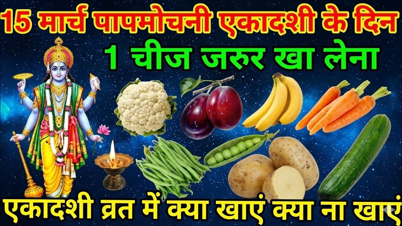 15 मार्च पाप पहुंचने एकादशी के दिन एक चीज जरुर खा लेना एकादशी व्रत में क्या खाएं क्या न खाए