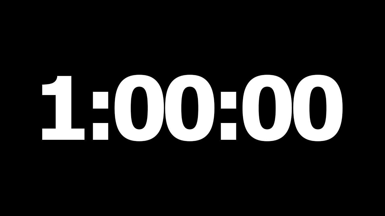1 Hour Countdown Timer | Study | Focus | No Music