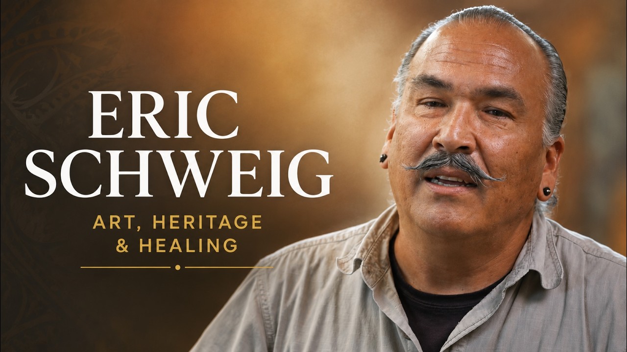 Actor/Inuit mask carver/writer Eric Schweig and Rolf Bouman discussing Eric’s life and upbringing