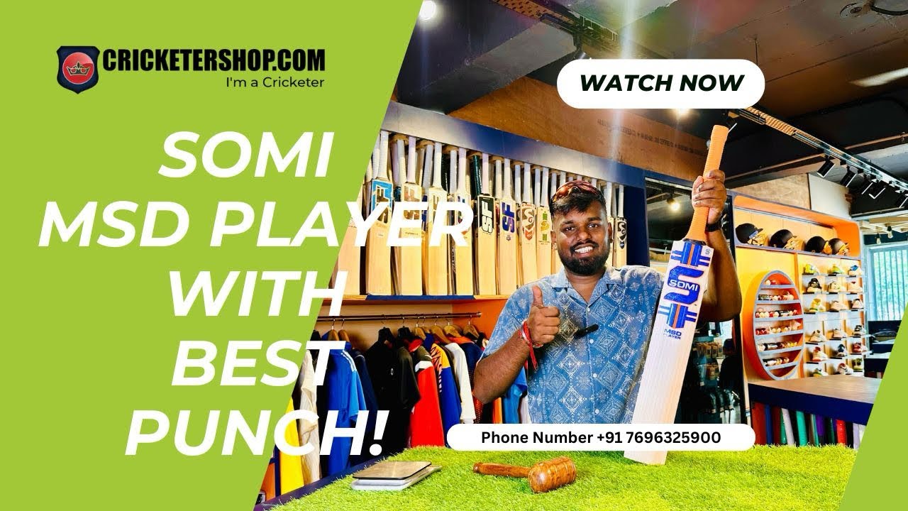 SOMI MSD PLAYER ENGLISH WILLOW BAT! Ultimate Punch. +91 7696325900 #somibat #dhoni 