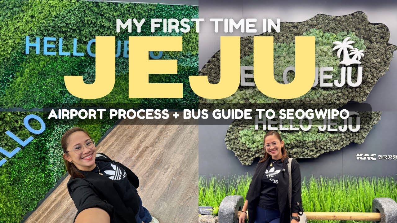 FINALLY MADE IT TO JEJU ISLAND 🏝️ AIRPORT ARRIVAL & BUS GUIDE ✨