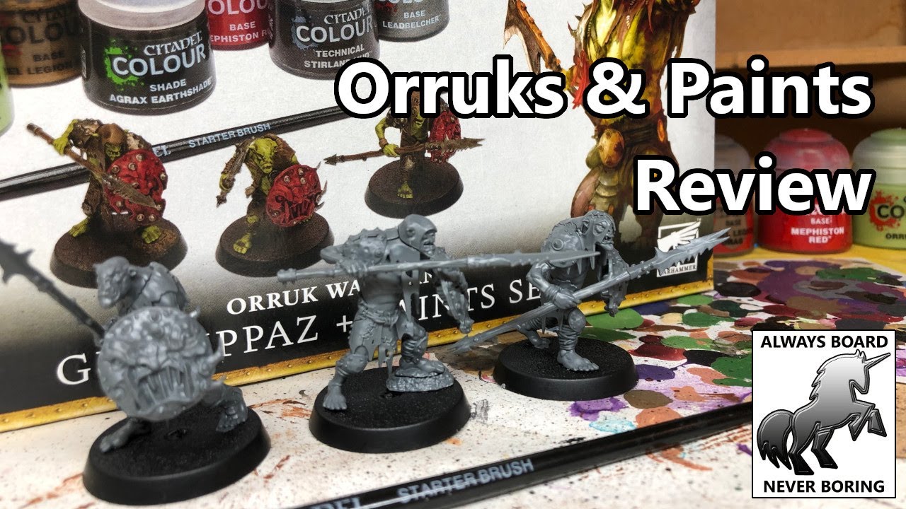 Age of Sigmar Orruk Warclans Gutrippaz and Paints Set Unboxing and Review