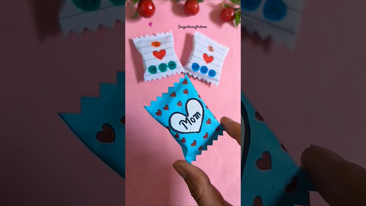 Cute Mother's Day gift💝/Last minute gift idea/Chocolate Gift #shorts #diy #mothersday #papercraft