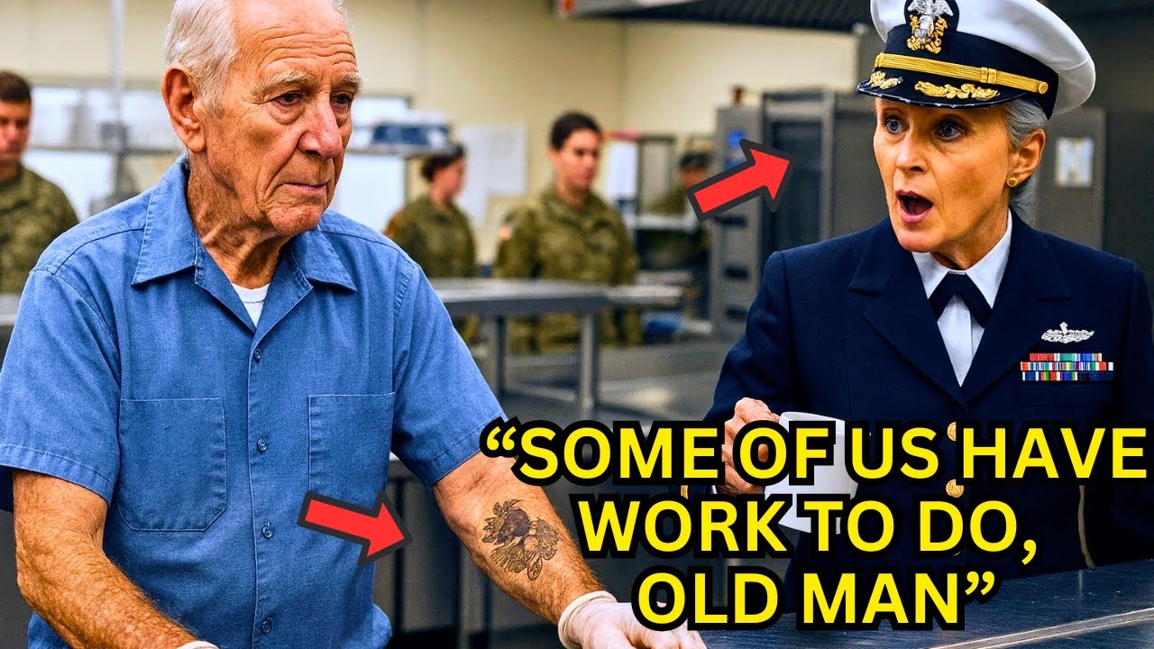 The Old Veteran Was Serving Food in the Mess Hall—Until the Admiral Recognized His Tattoo and Froze