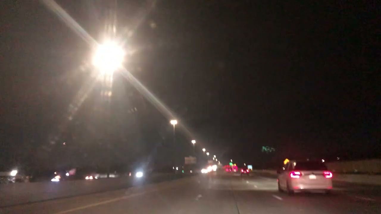 Driving Sam Houston tollway night 7:40 pm