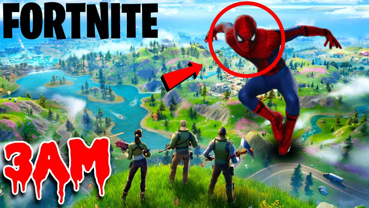 SUMMONING SPIDER-MAN IN FORTNITE AT 3AM!! (IT WORKED) *SPIDER MAN SIGHTINGS IN FORTNITE*
