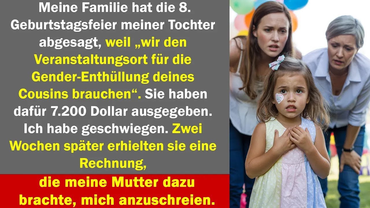 Die gestrichene Party, die Rechnung und das Familiengeheimnis, das alles zum Beben brachte