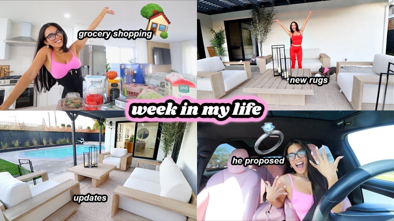 MOVING VLOGS: New rugs, Grocery shopping + He proposed!