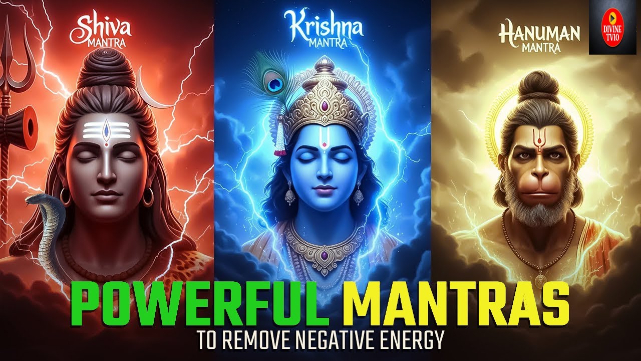 POWERFUL MANTRAS TO REMOVE NEGATIVE ENERGY TOP 3 – SHIVA MANTRA, KRISHNA MANTRA, HANUMAN MANTRA