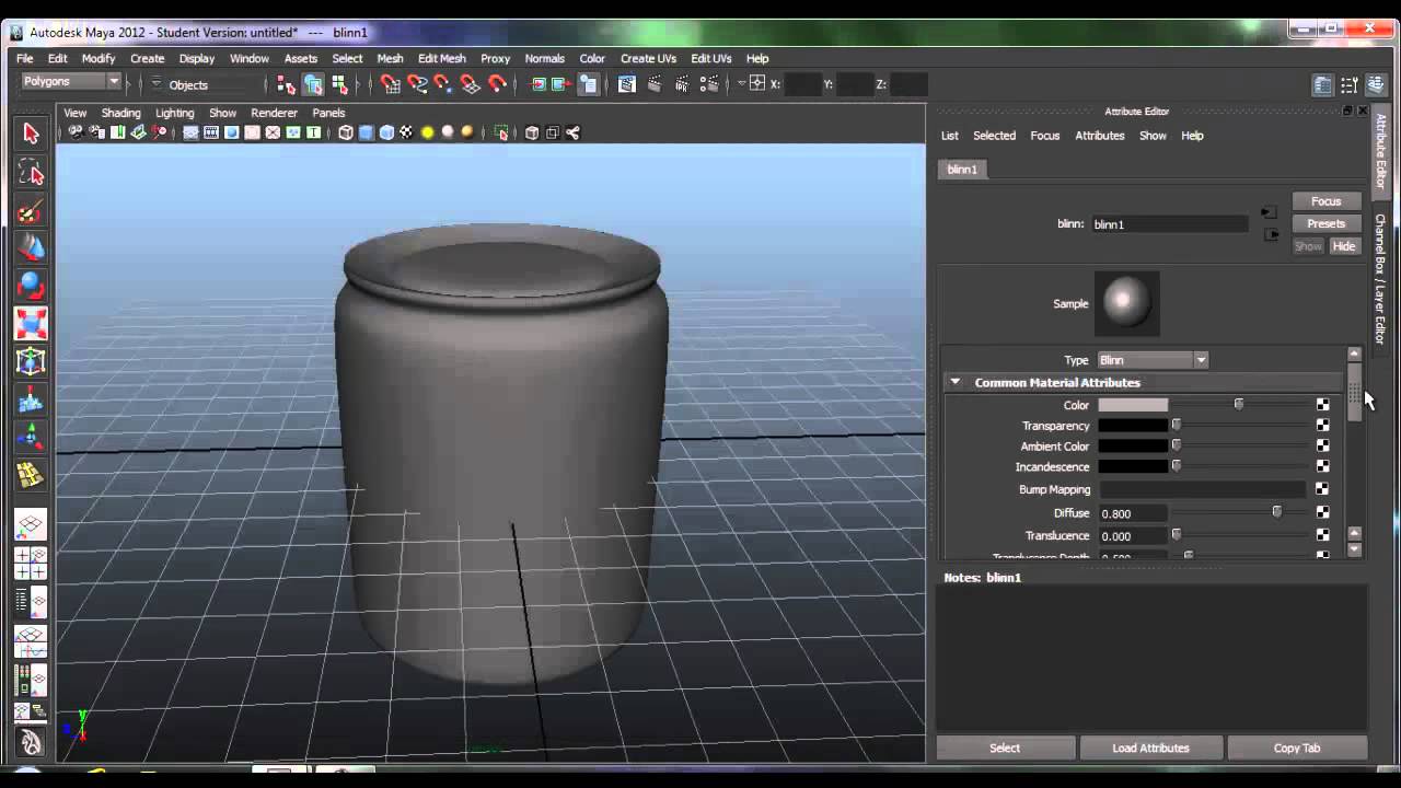 Autodesk Maya 2012 Tutorial Model a Simple Soda Can
