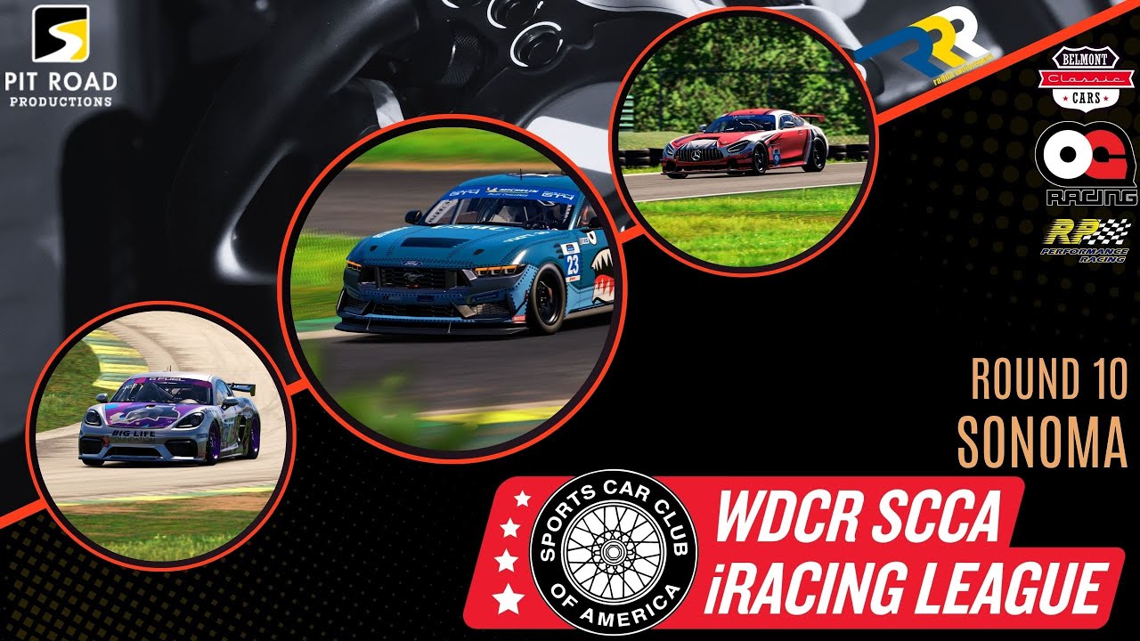 WDCR  SCCA Virtual Racing League 2025 - Round 10 - Sonoma