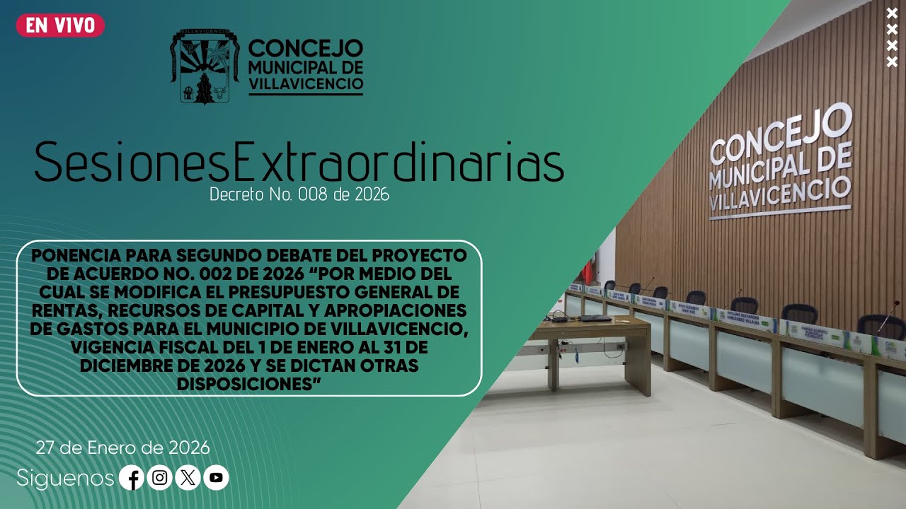 Sesión Plenaria Extraordinaria 27 Enero de 2026