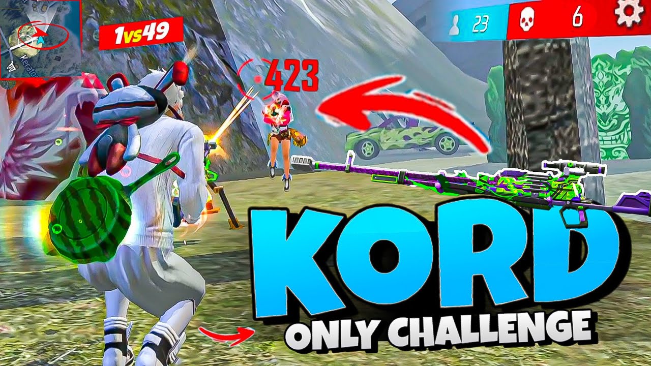 Only Kord Gun Challenge🤯 Hard To Find But I Did It😅 Free Fire