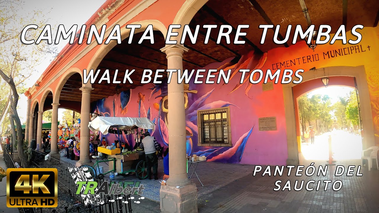 [4K] Entre tumbas. Panteón del Saucito. San Luis Potosí. Walking Tour