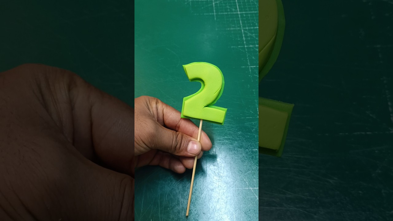 Hao to make fondant number two easy way / fondant topper / cake topper #number #alphabet #art