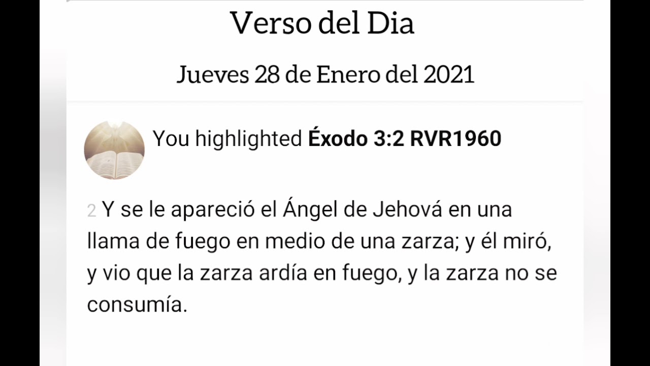 Verso del Dia Jueves 28 Enero del 2021. #Exodo3  #ChristineDClario #ComoDijistes