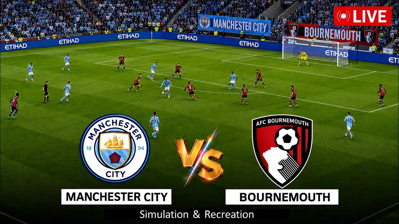 LIVE: Manchester City vs Bournemouth | Premier League 2026-27 | eFootball Video Game Simulation