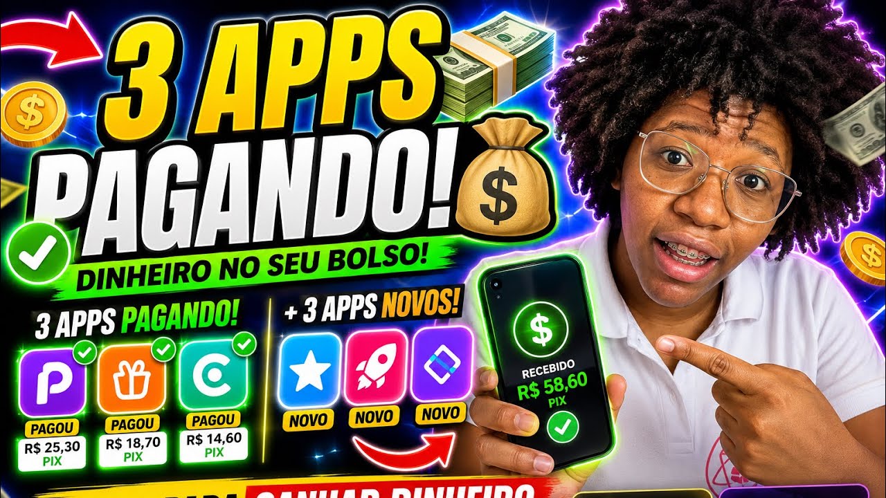 3 Apps Pagando de Verdade + 3 Apps Novos Para Testar em 2026 💸