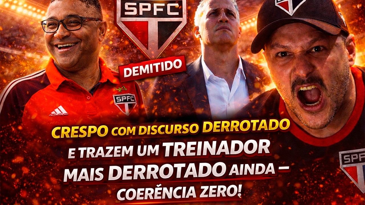 😡💣CRESPO COM DISCURSO DERROTISTA? E TRAZEM ROGER MACHADO - COERÊNCIA ZERO DESSA DIRETORIA DE M