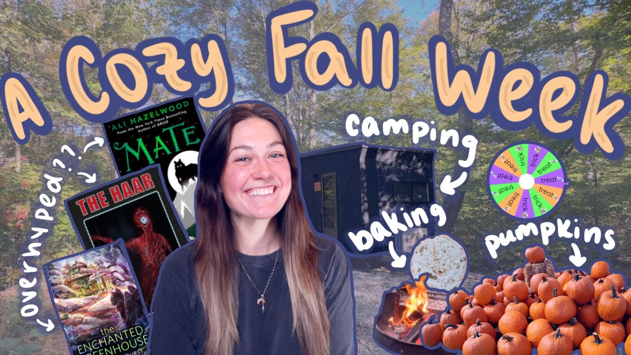 Cozy Fall Reading Vlog🍂💫 camping, baking, and the pumpkin patch🎃✨
