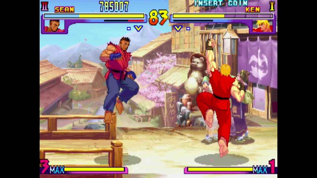 {4th R}  SEAN   Vs   KEN   831 307p !!!  MAME  Street Fighter III  New Generation 7 2 2018  3 59 23