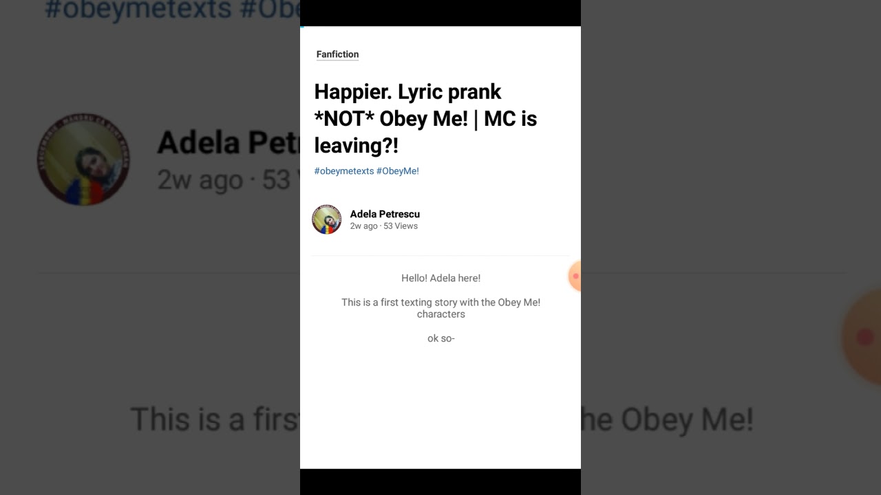 Happier. Lyric Prank *NOT* Obey Me! | MC is Leaving?!