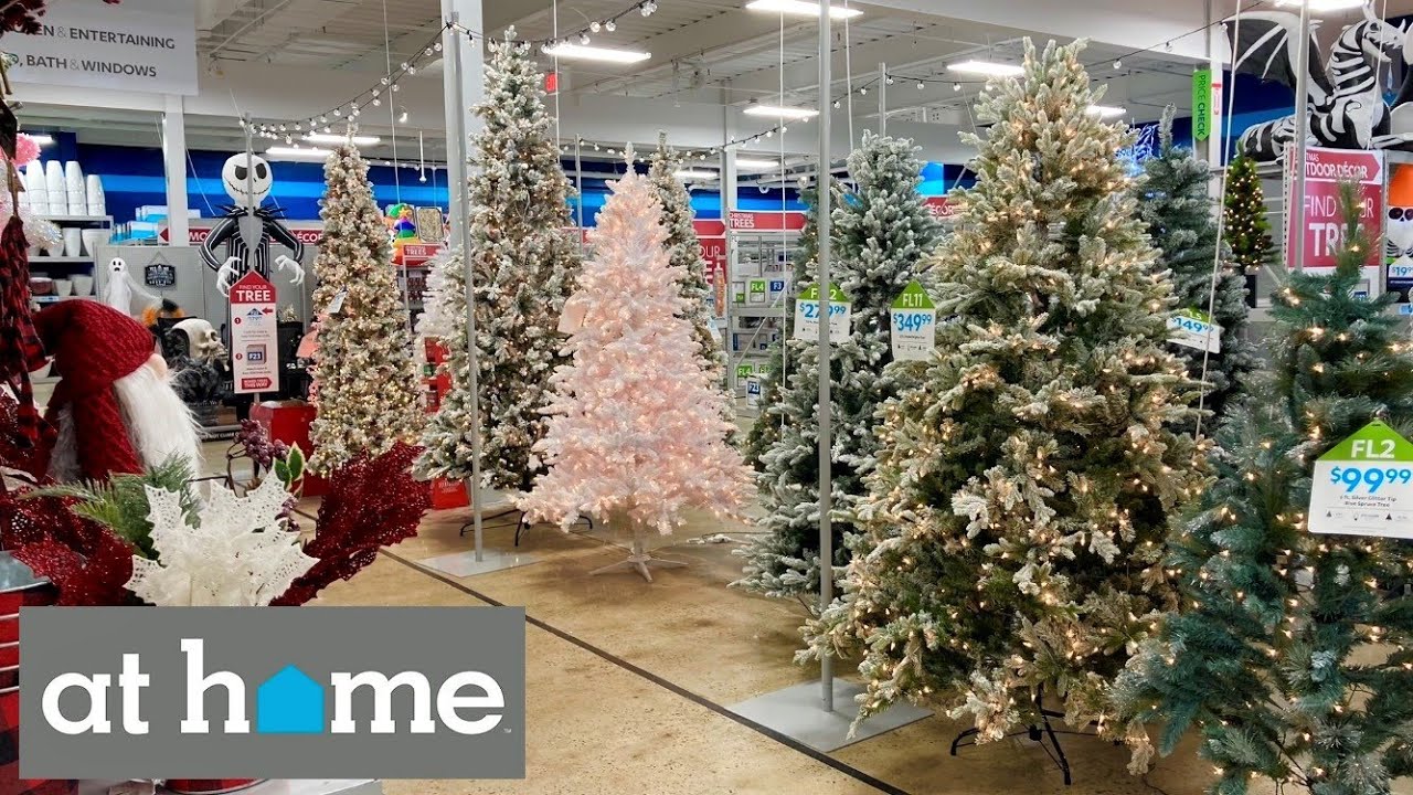 AT HOME CHRISTMAS DECORATIONS CHRISTMAS TREES ORNAMENTS SHOP WITH ME SHOPPING STORE WALK THROUGH