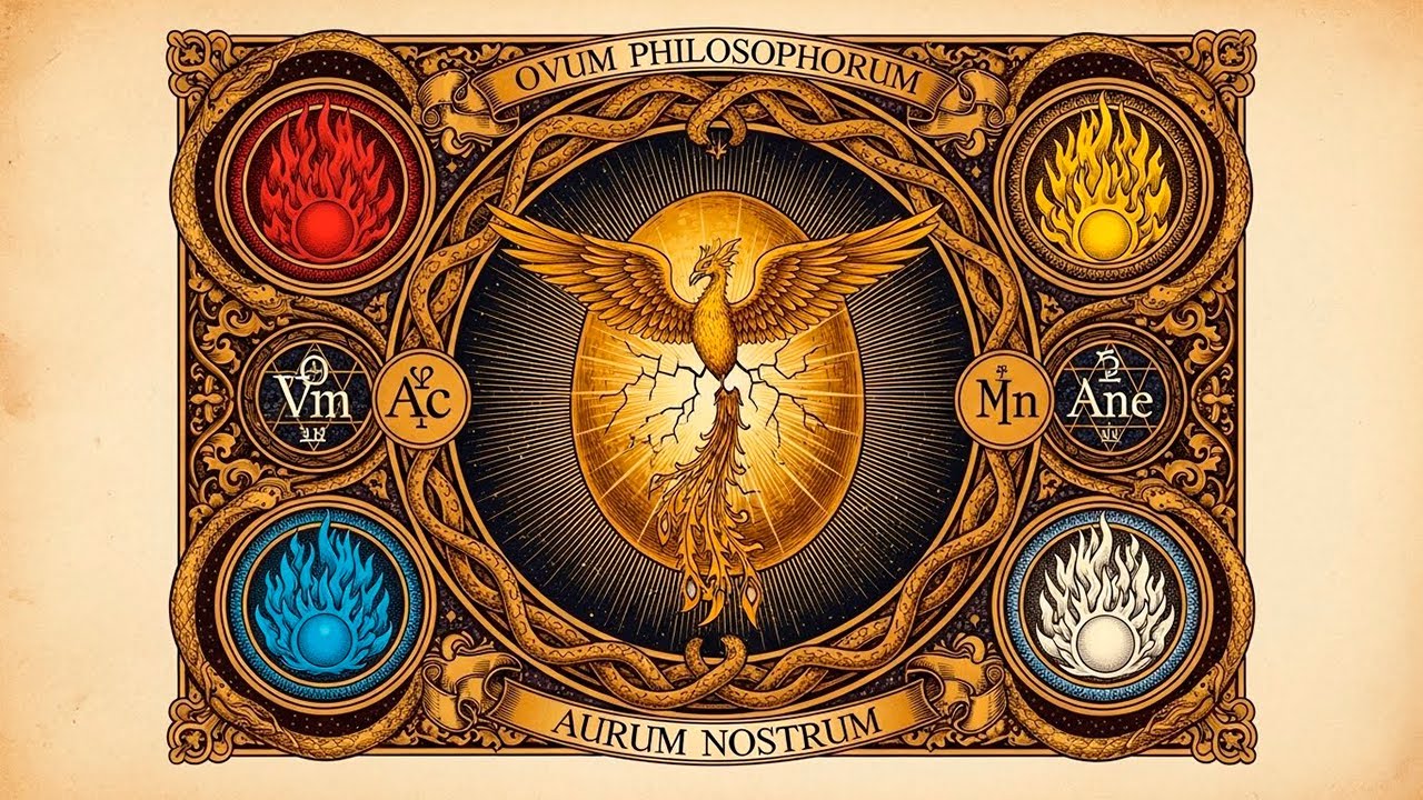 The Cosmic Egg — The 4 Philosophical Fires That Hatch the Golden Self (Jung + Alchemy)