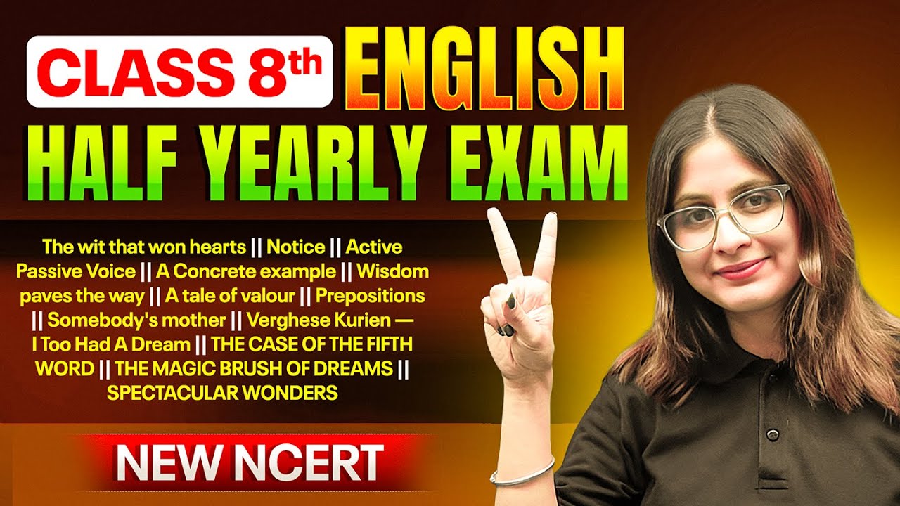 Half Yearly Revision || English Class 8  || NEW NCERT || Rubena ma'am 🎯