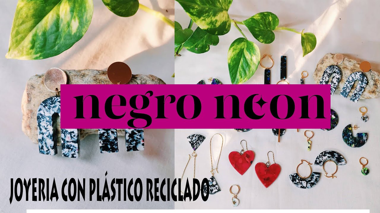 NEGRO NEÓN / JOYERIA con PLÁSTICO RECICLADO 🧴♻