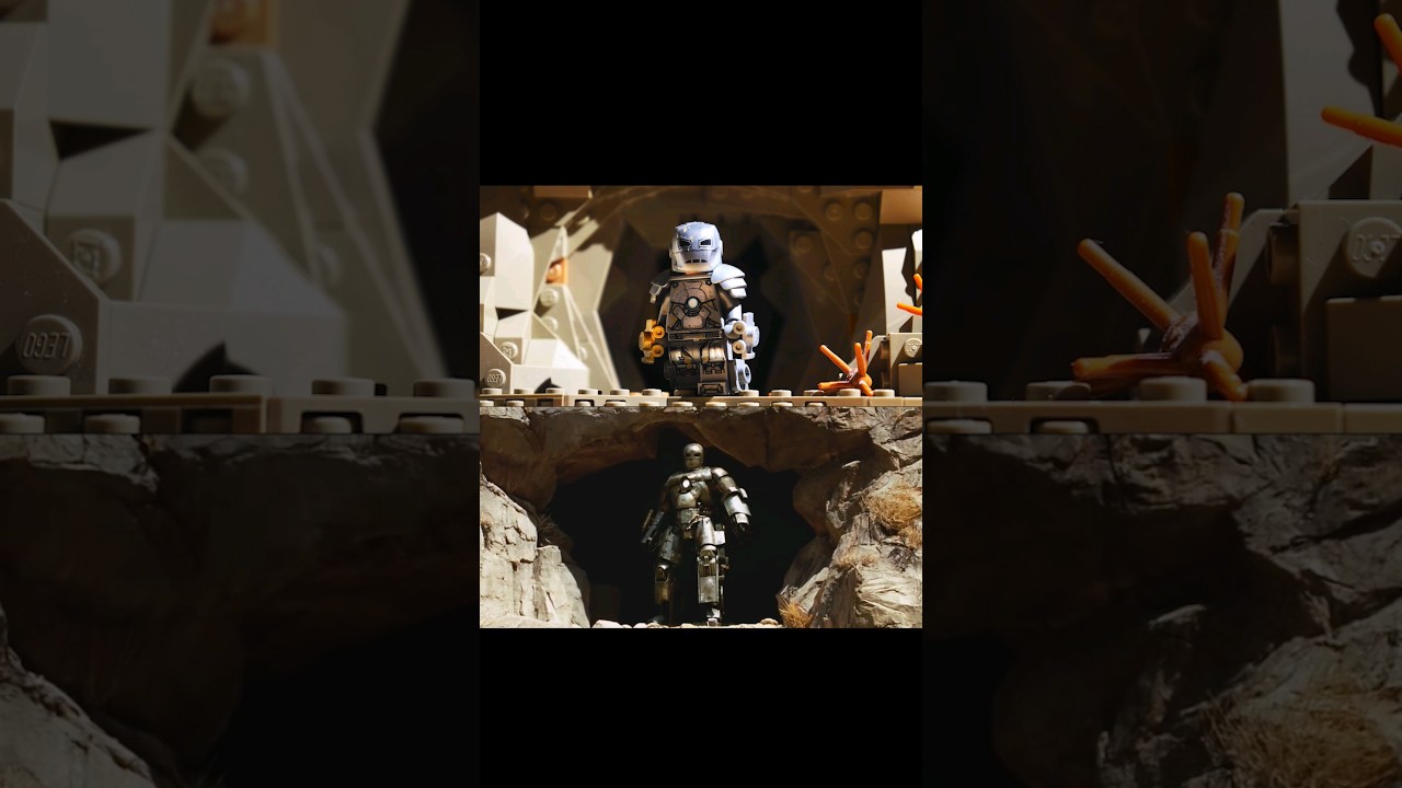 I made the cave scene from Iron Man 1 out of #lego #marvel #ironman #photography #creative