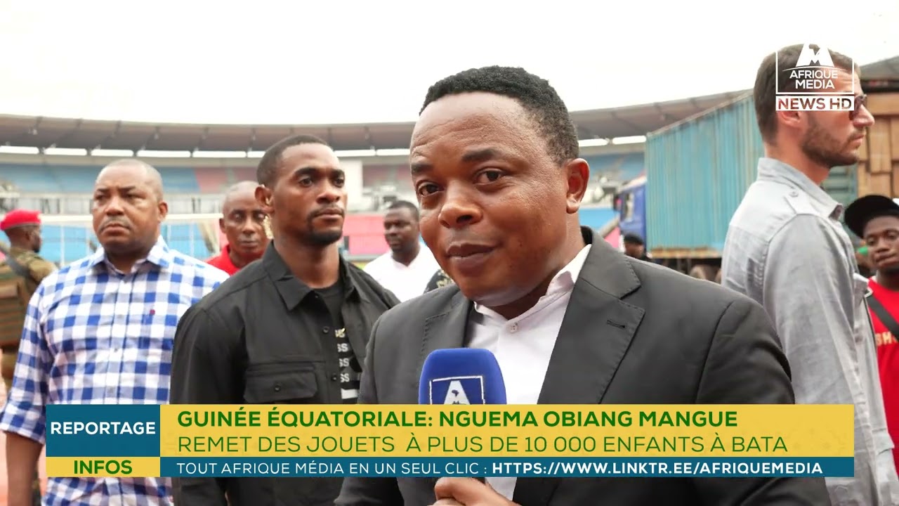 GUINÉE EQUATORIALE : NGUEMA OBIANG MANGUE REMET DES JOUETS A PLUS DE 10 000 ENFANTS DE BATA