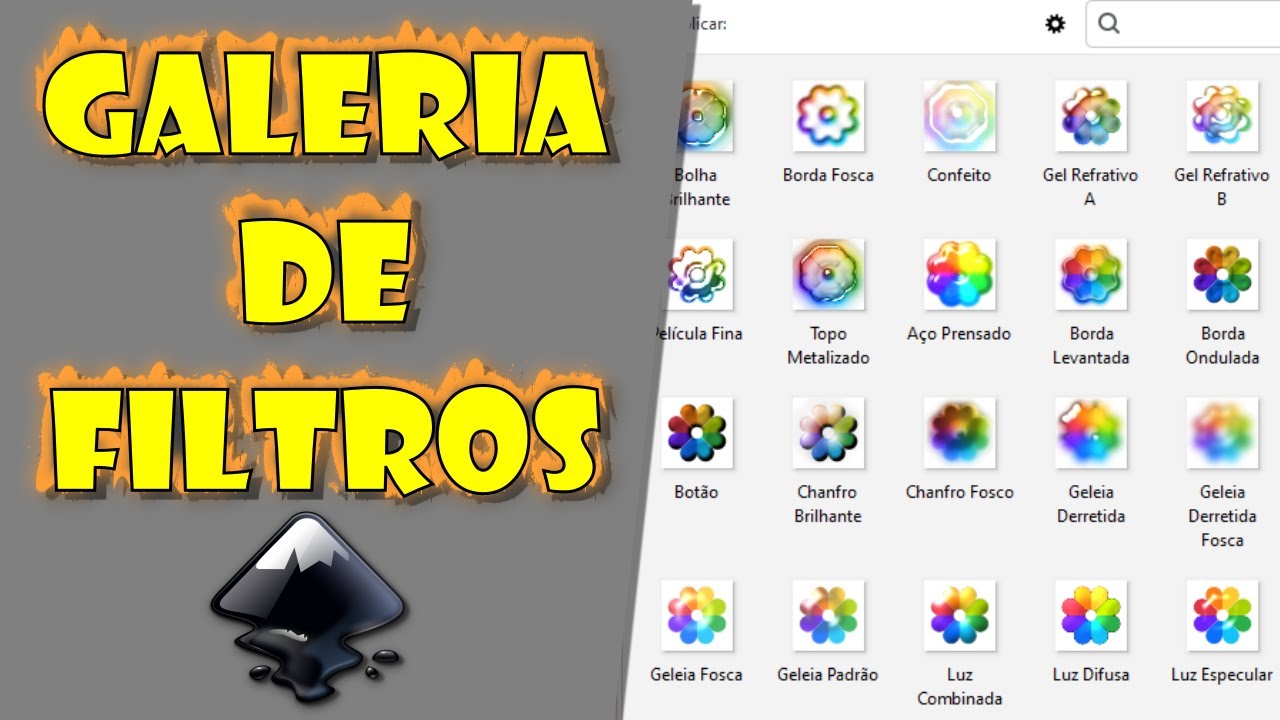 GALERIA de FILTROS no Inkscape 1.4.0