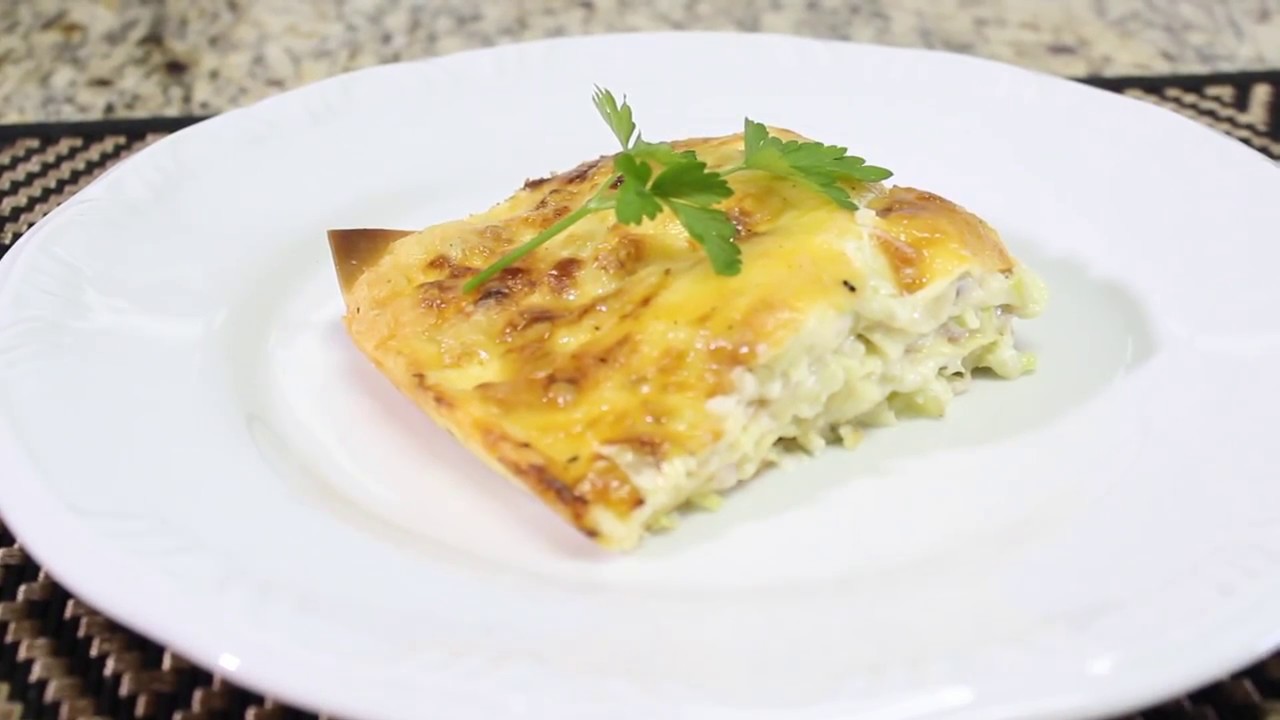 Lasanha de alho poró