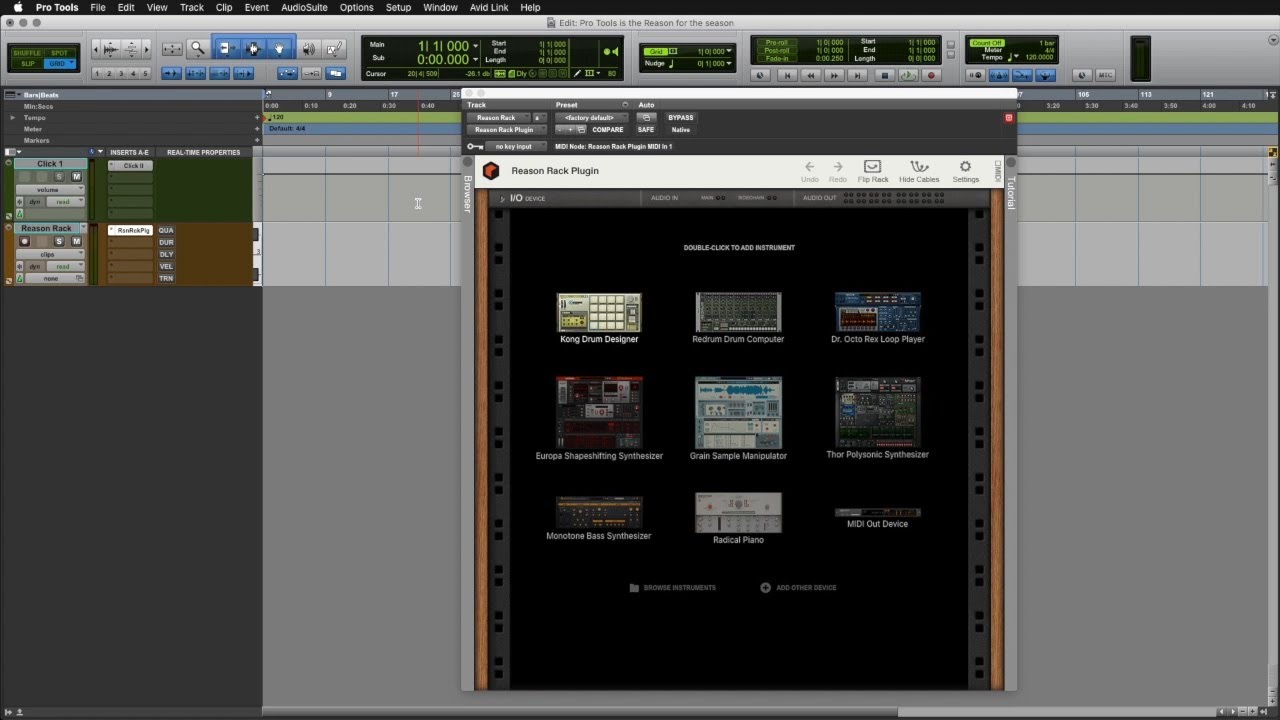 Get Going with Reason in Pro Tools — Now an AAX Plug-in