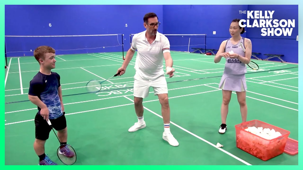 Olympian & Paralympian Beiwen Zhang & Miles Krajewski Teach Lawrence Badminton | Chasing Gold