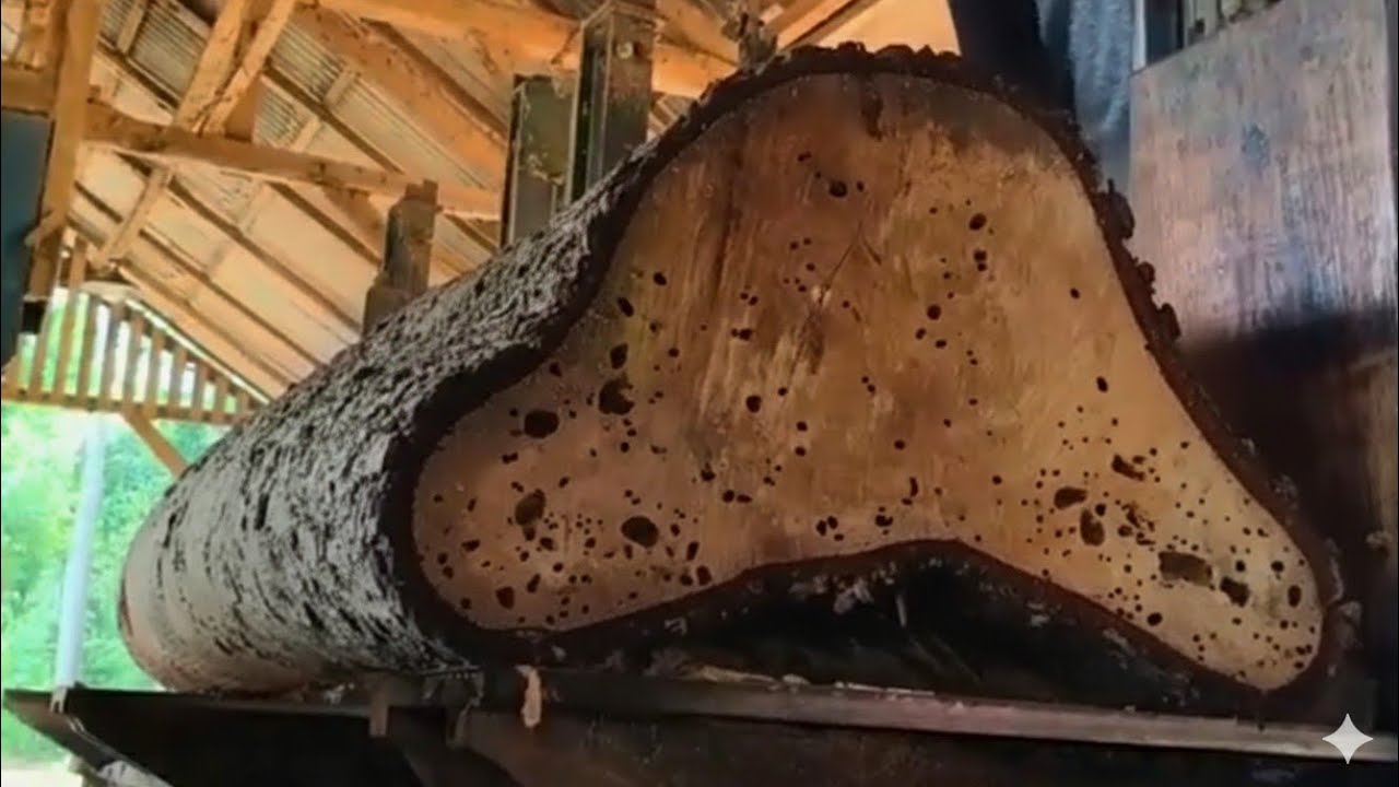 Witnessing the terrifying natural phenomenon of beautiful meteorite-like wood.