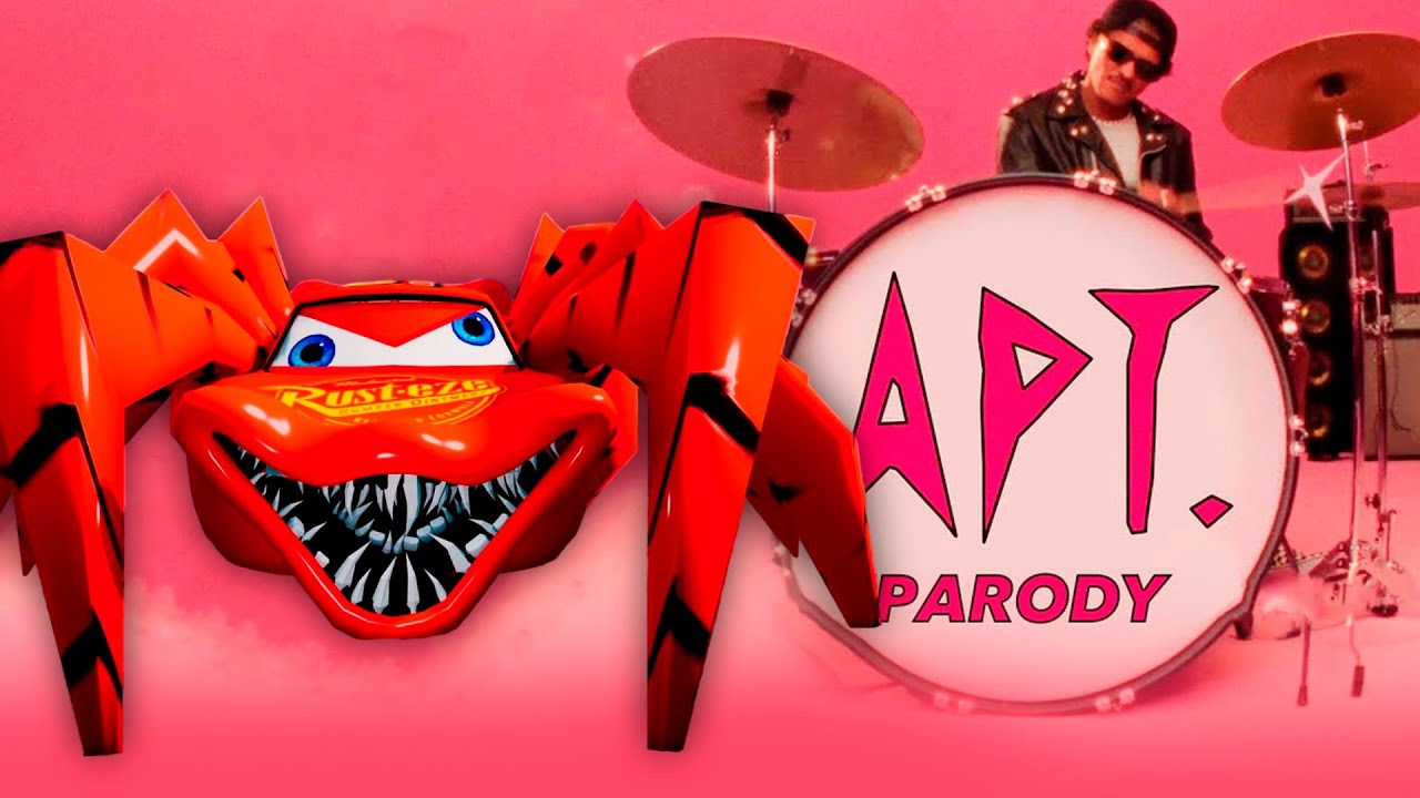 Lightning McQueen Spider Eater ROS&Eacute; & Bruno Mars - APT.Parody Cover
