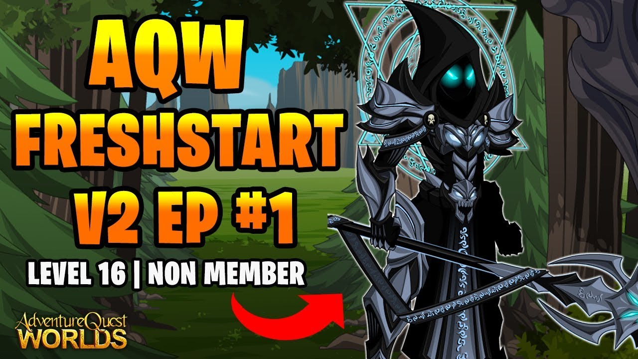 AQW Fresh Start V2 F2P Episode 1 - VOID BATTLEMAGE SET!!
