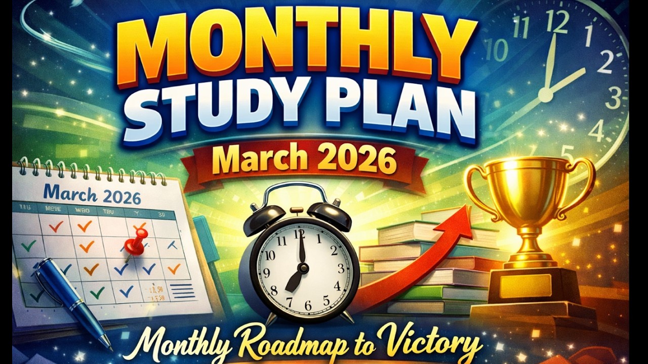 Monthly Study Plan !! March 2026 !! Rahul Sir !!