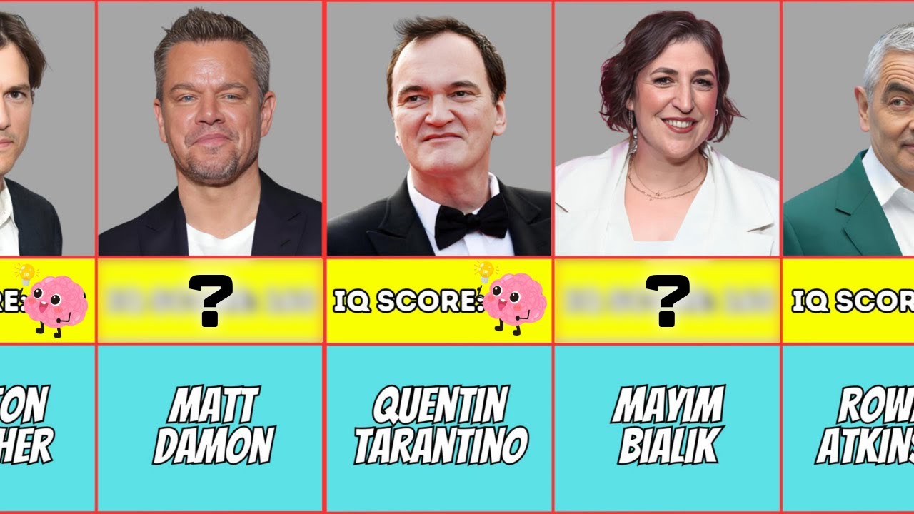 Hollywood Actors Ranked By Intelligence - Famous Actor Ranked by IQ