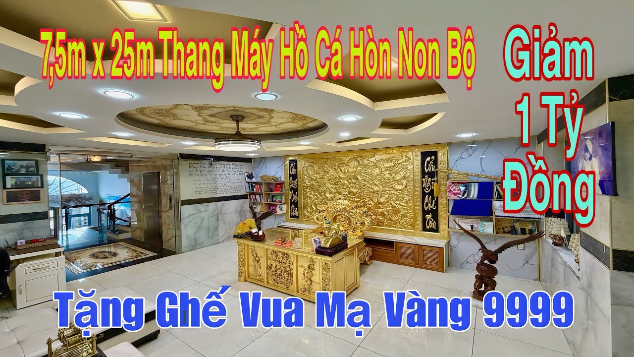 B&aacute;n Nh&agrave; Đẹp Giảm 1 Tỷ Tặng Bộ Ghế Mạ V&agrave;ng 9999 7,5m x 25m Thang M&aacute;y C&oacute; Hồ C&aacute; Th&aacute;c Nước 