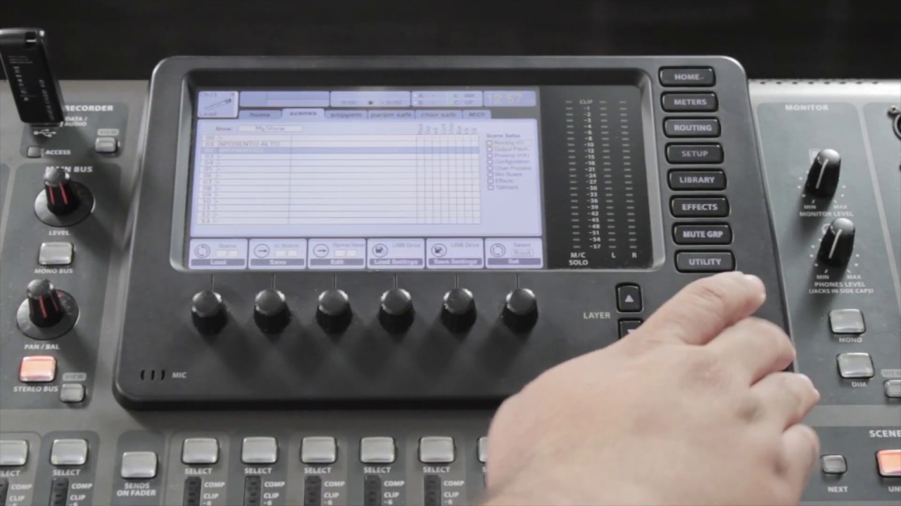 Como Guardar Escenas en la Behringer X32 y aun SUB How to save scenes on behringer x32 and USB