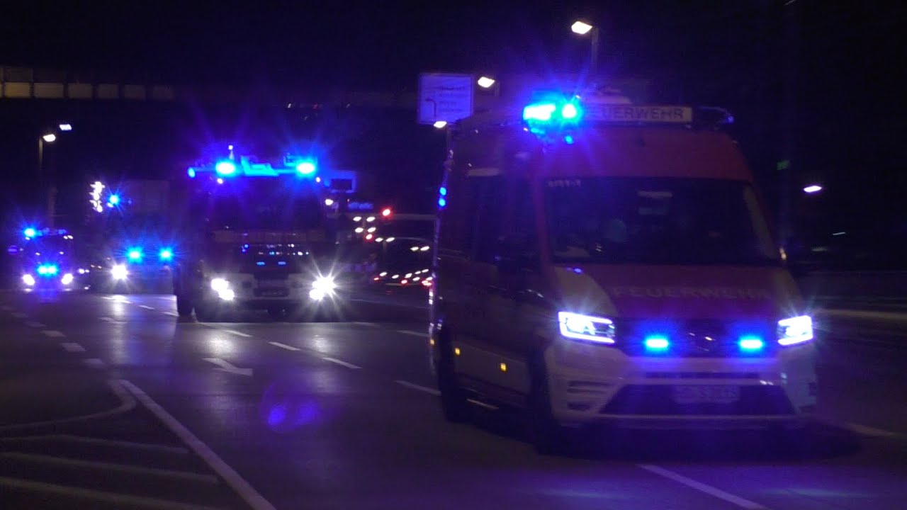 [Alles auf einmal!] - Löschzug BF + RTW DRK + FuStW Polizei Heidelberg auf Einsatzfahrt