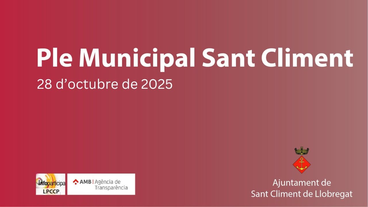 Ple extraordinari, dimarts 28 octubre de 2025
