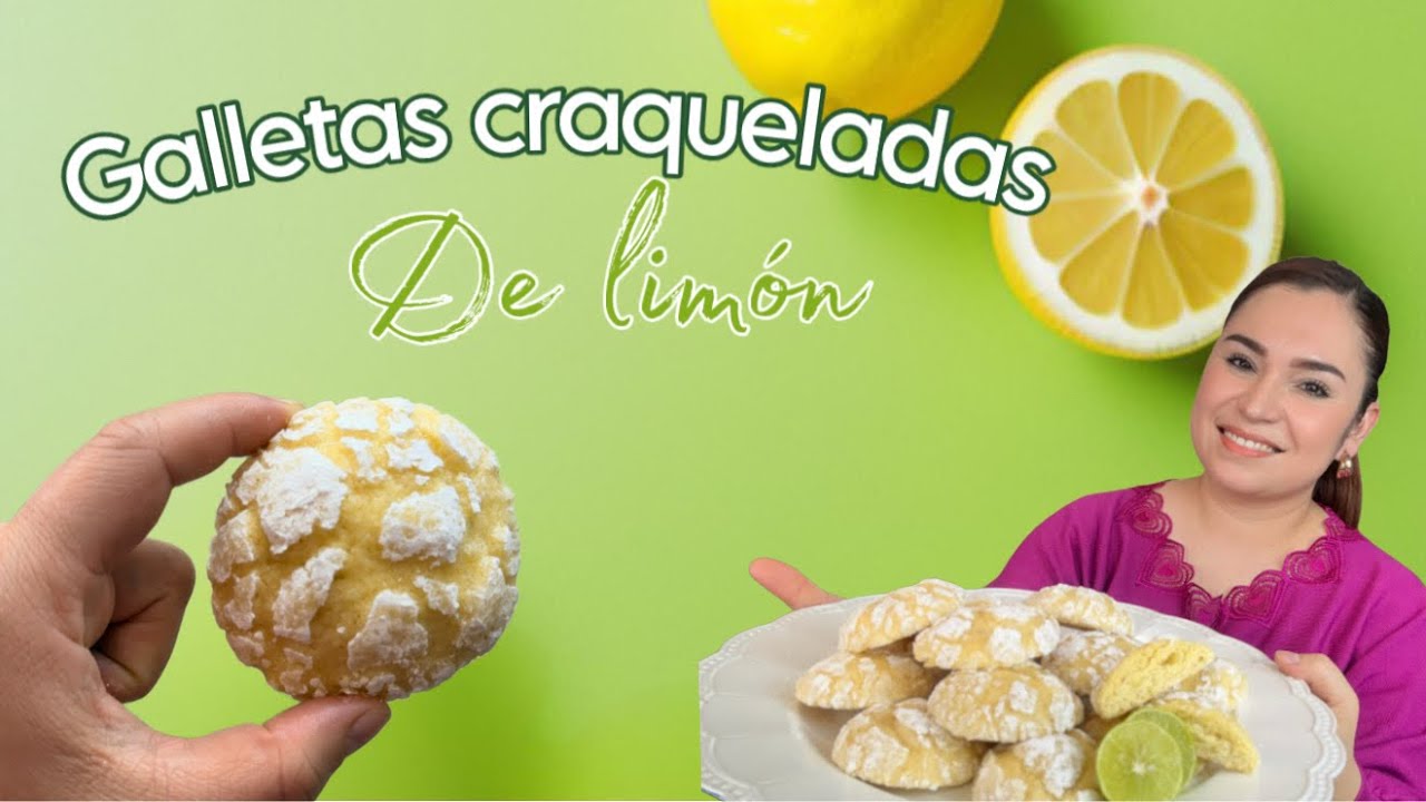 Galletas de limón 🍋✨ craqueladas, esponjositas, deliciosas 😍